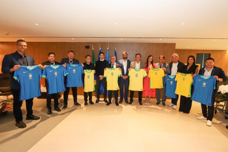 Presidente da FSF recebe governador do Estado na CBF